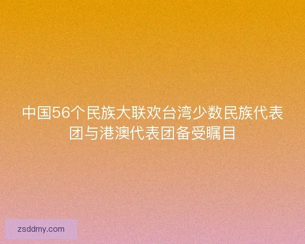中国56个民族大联欢台湾少数民族代表团与港澳代表团备受瞩目