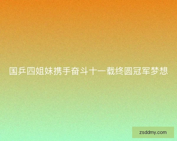 国乒四姐妹携手奋斗十一载终圆冠军梦想 国乒四姐妹携手奋斗十一载终圆冠军梦想